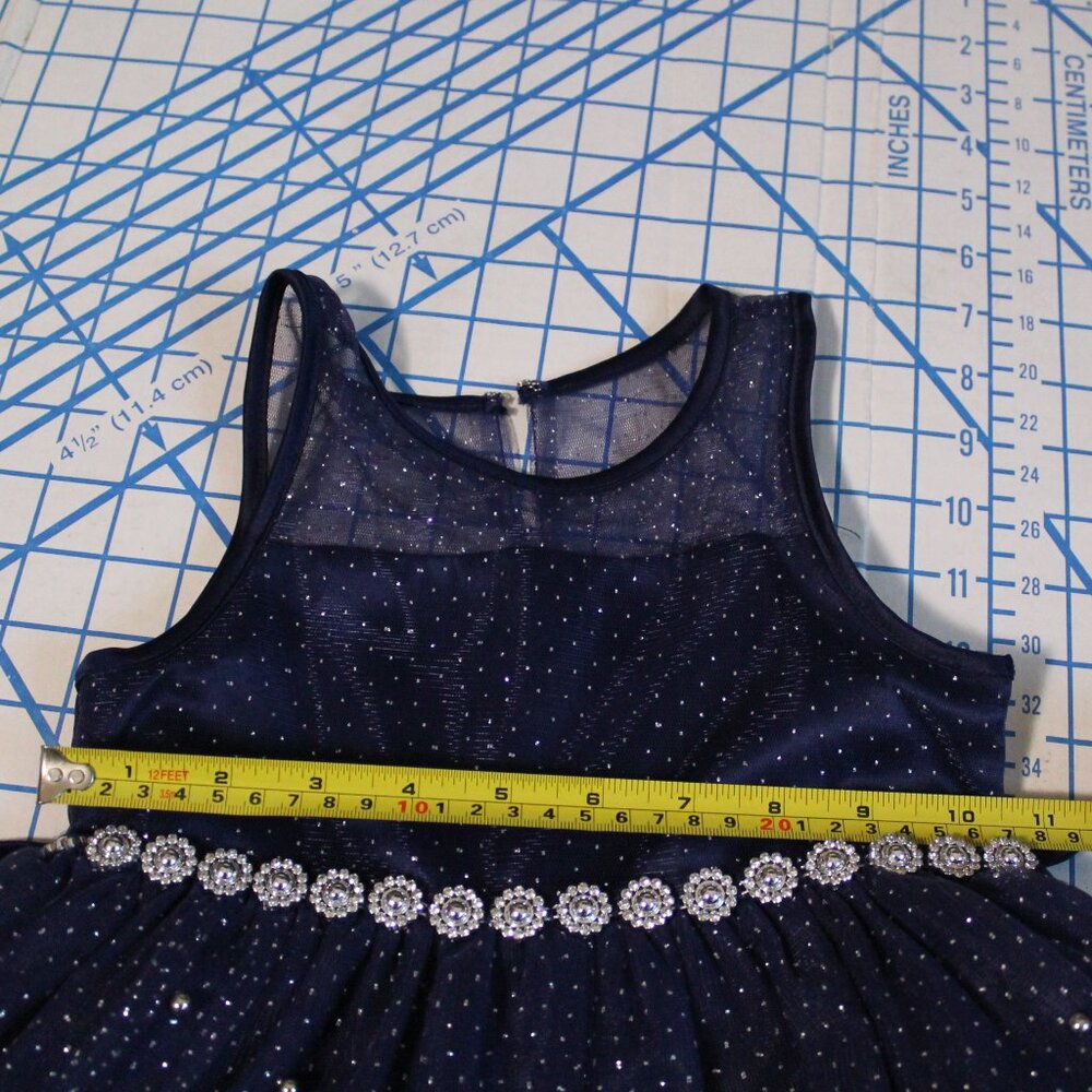 American Princess Sparkly Navy Blue Dress, Size 4 - Picture 4 of 9
